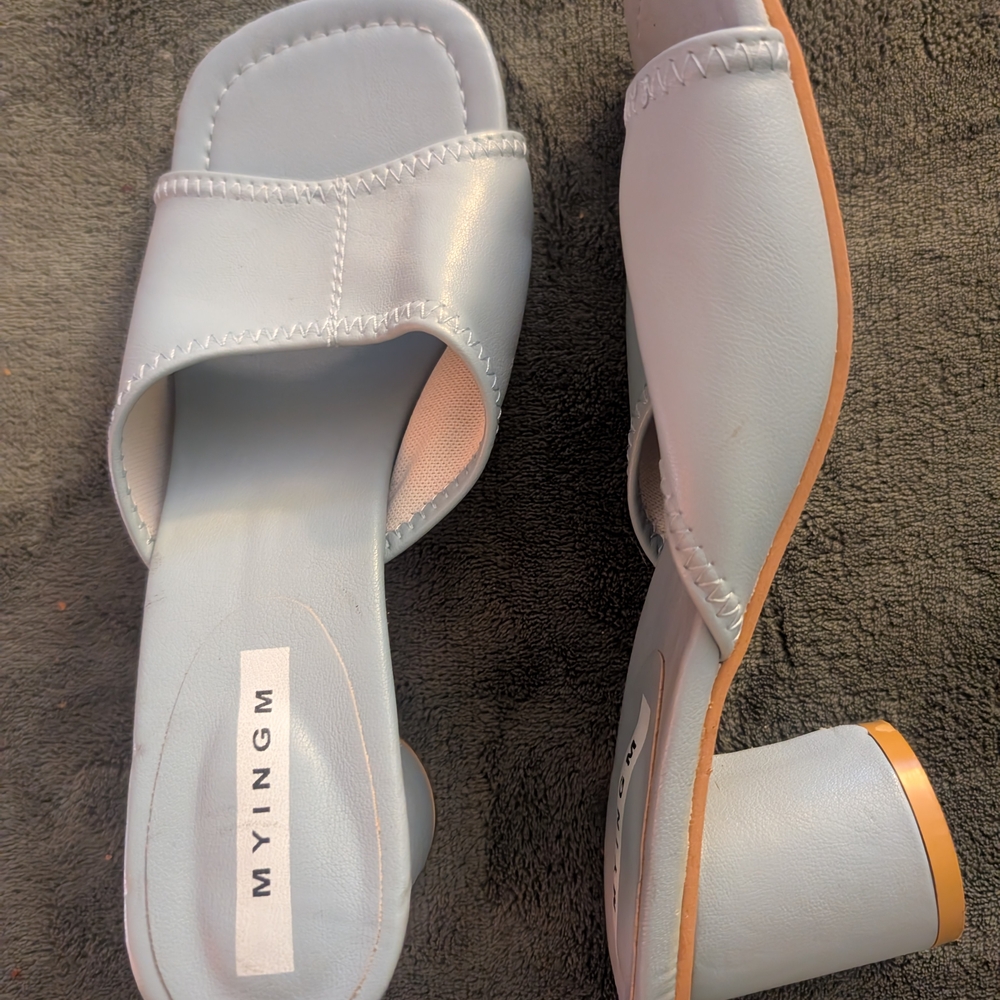 Women's Light Blue Heeled Sandals